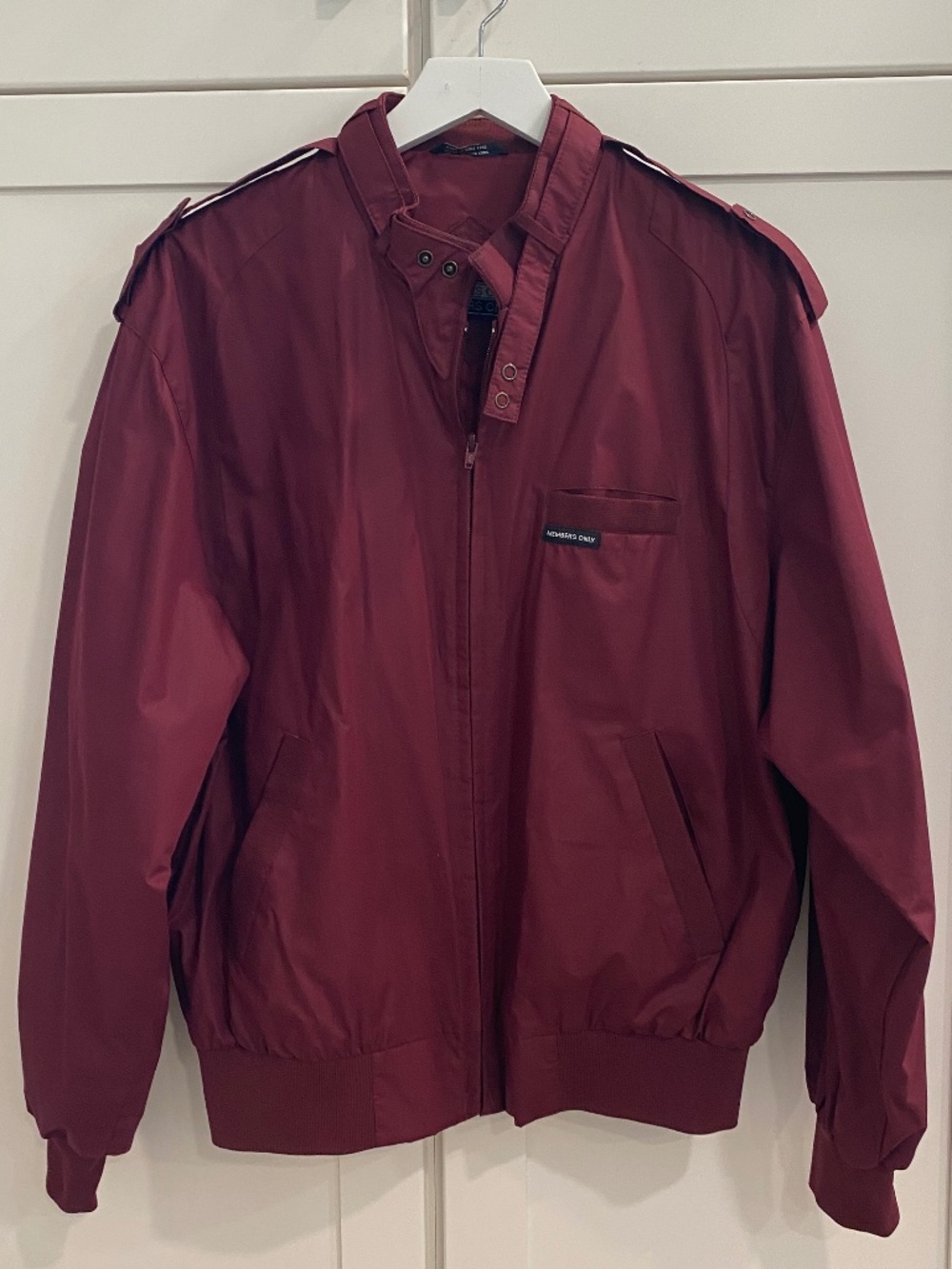 Burgundy Members Only jacket